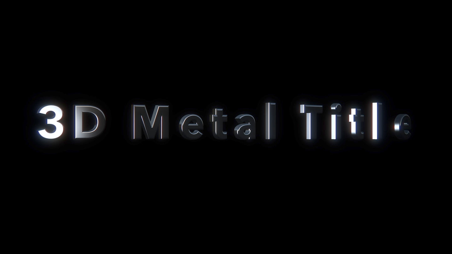 3D Metal Title
