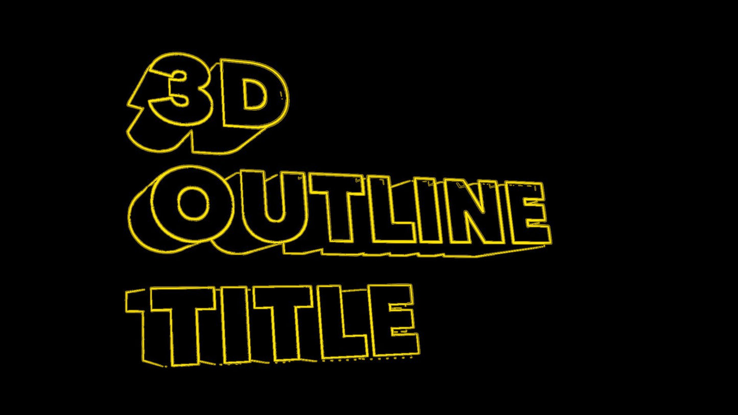 3D Outline Title