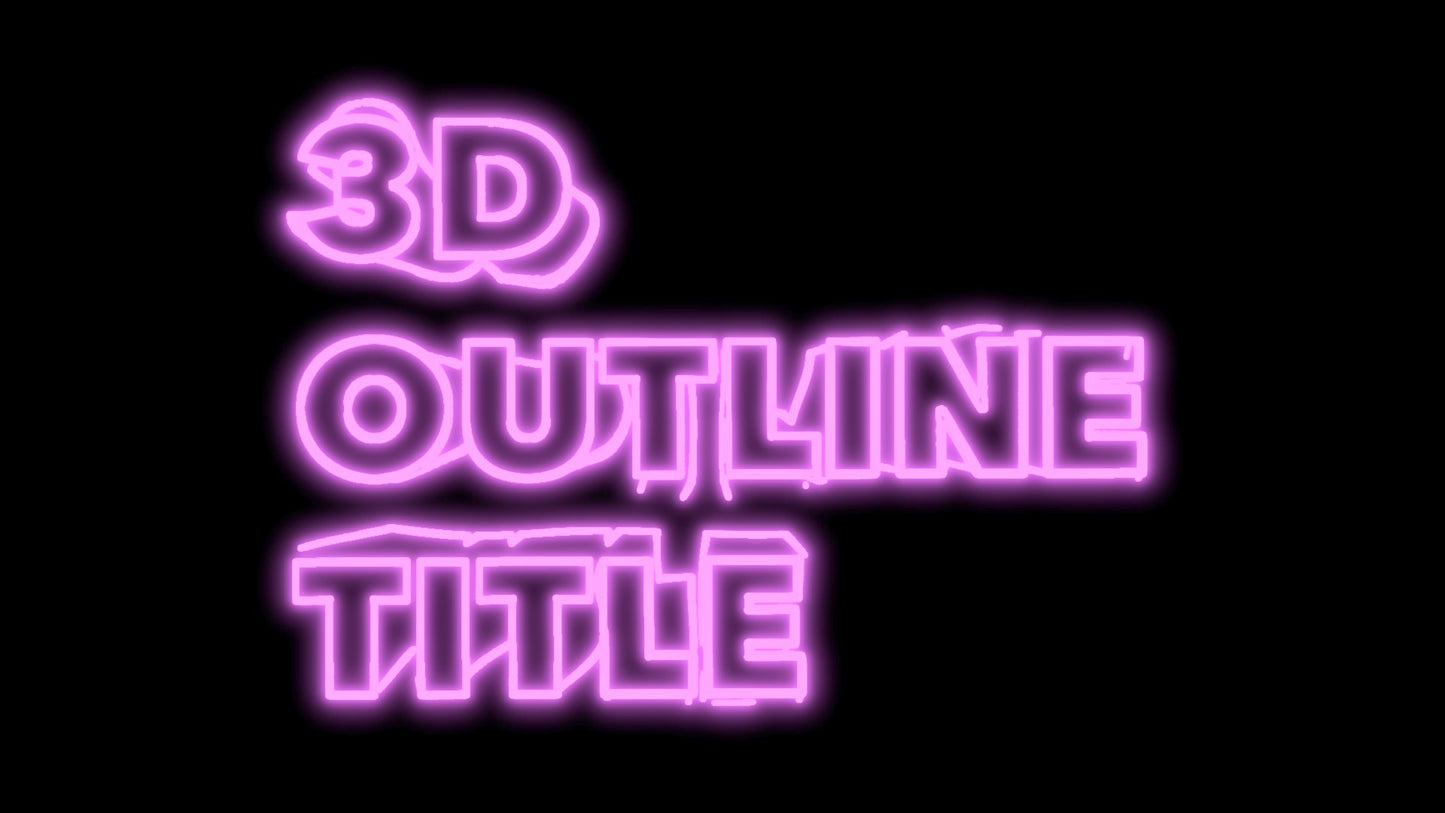 3D Outline Title
