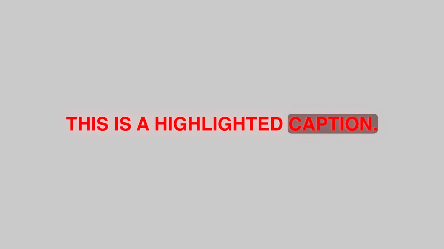 Highlighted Captions
