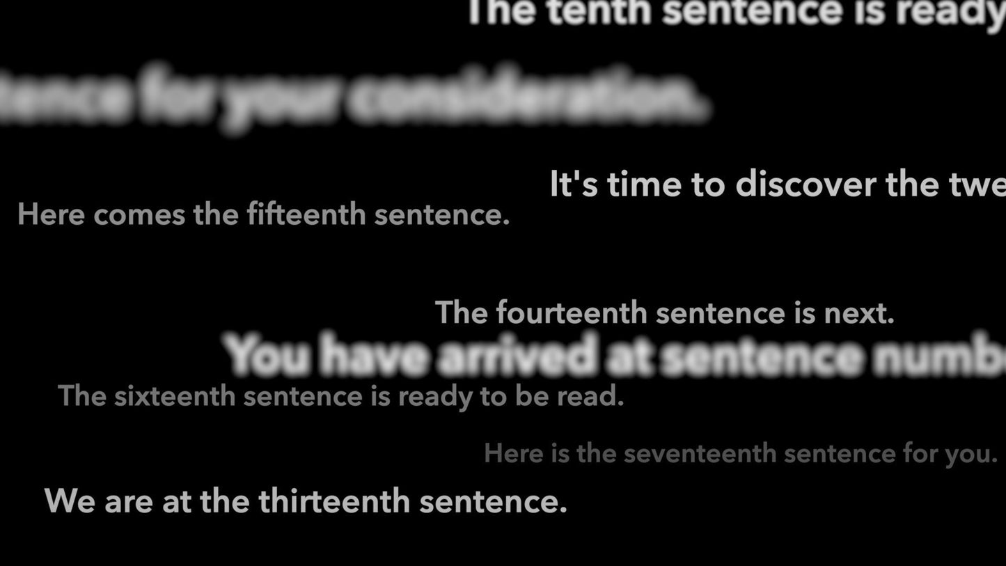 Random Zooming Texts