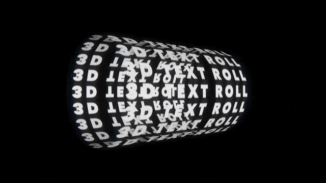3D Text Roll