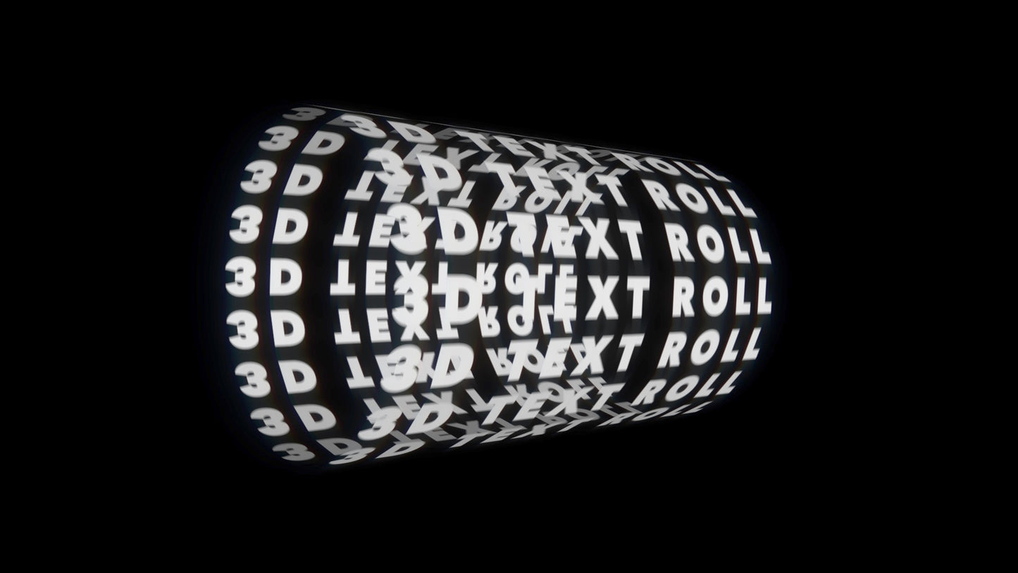 3D Text Roll
