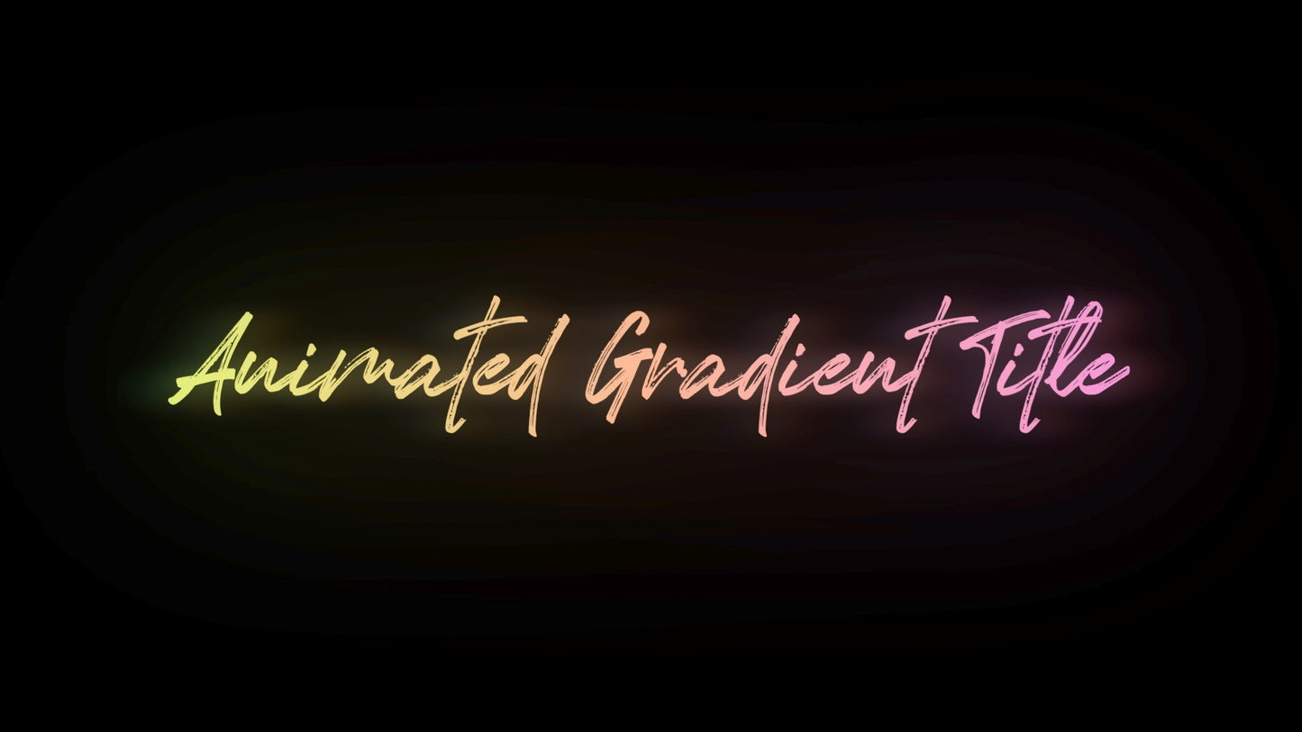 Animated Gradient Title
