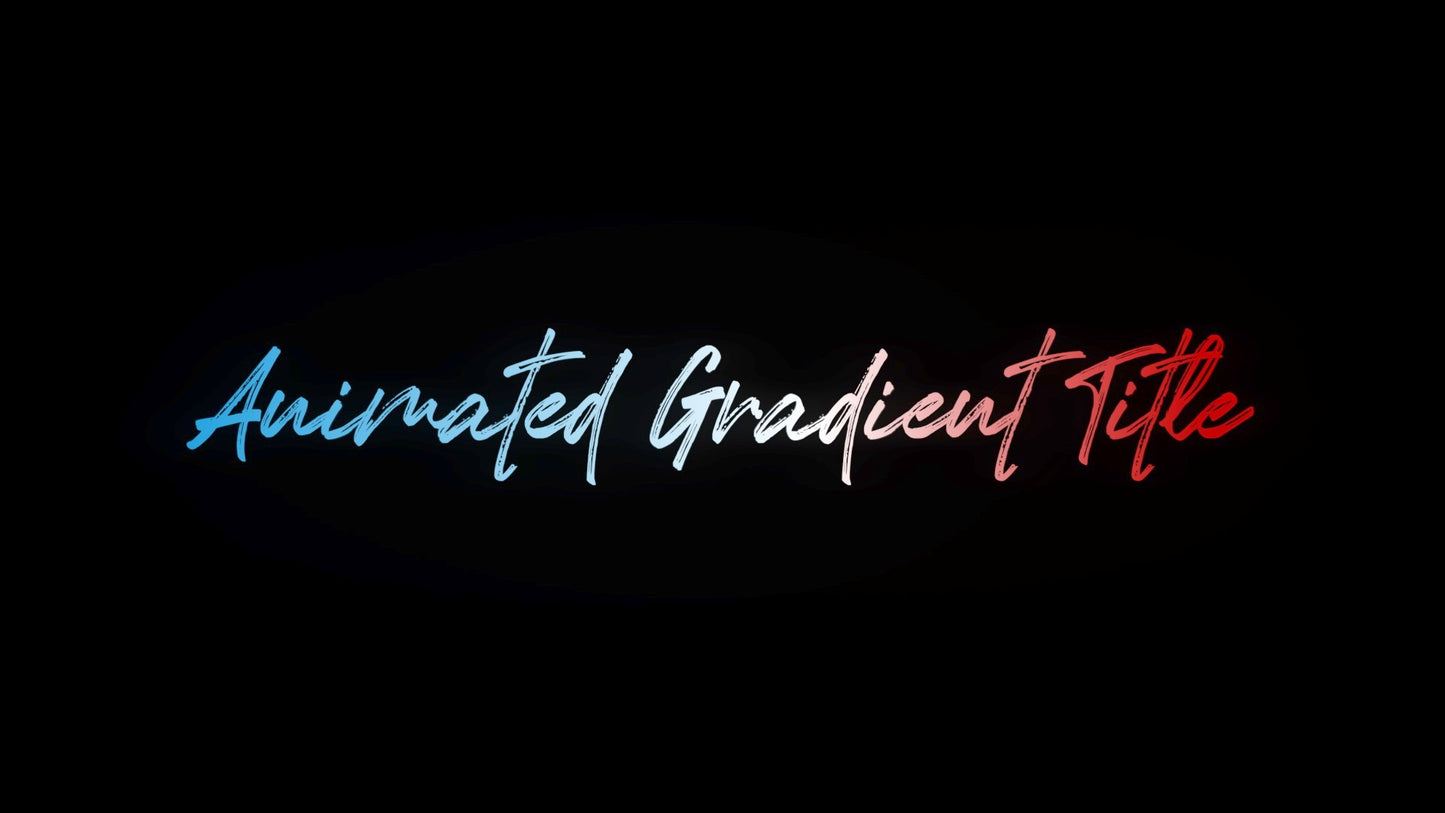Animated Gradient Title