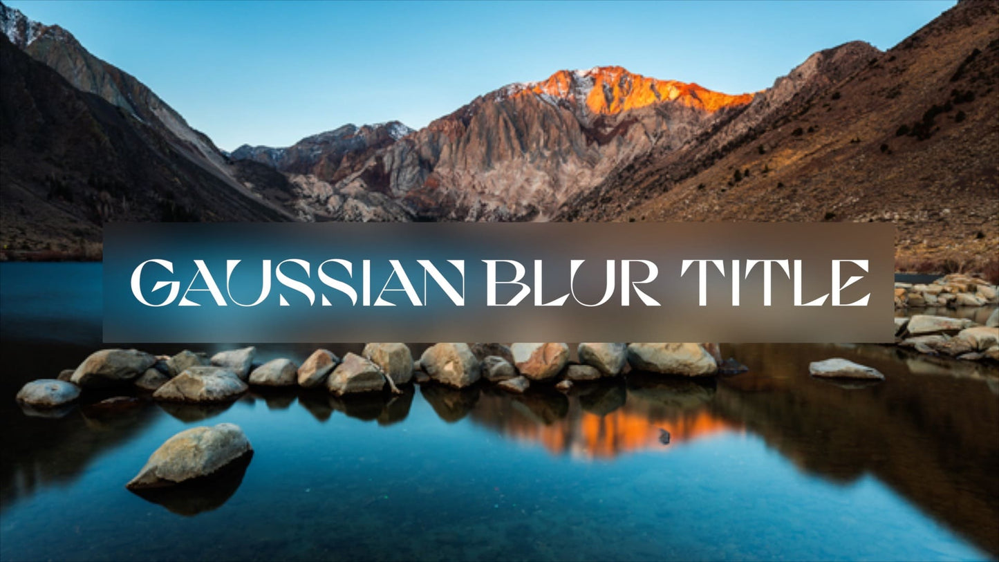 Gaussian Blur Title