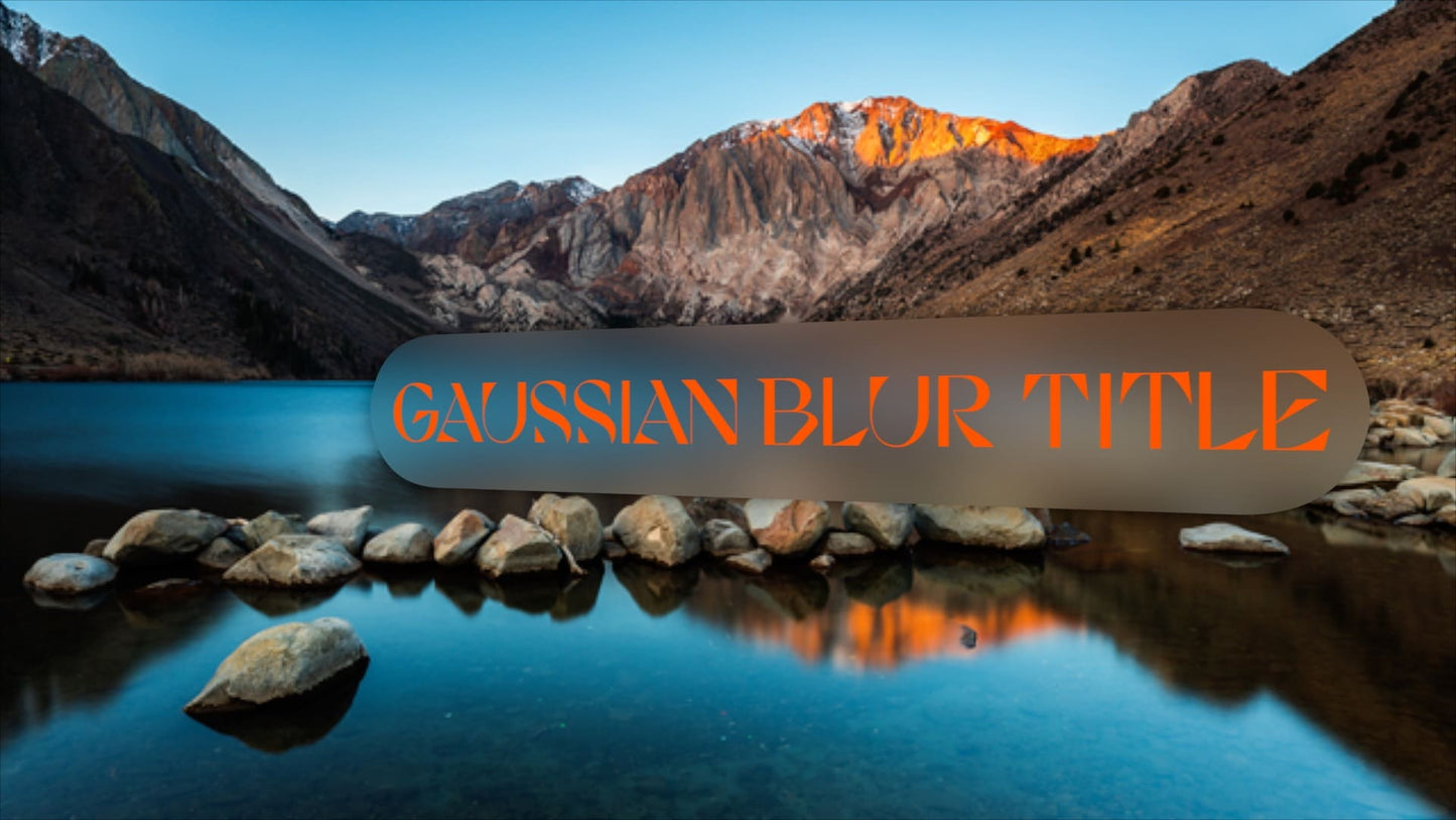Gaussian Blur Title