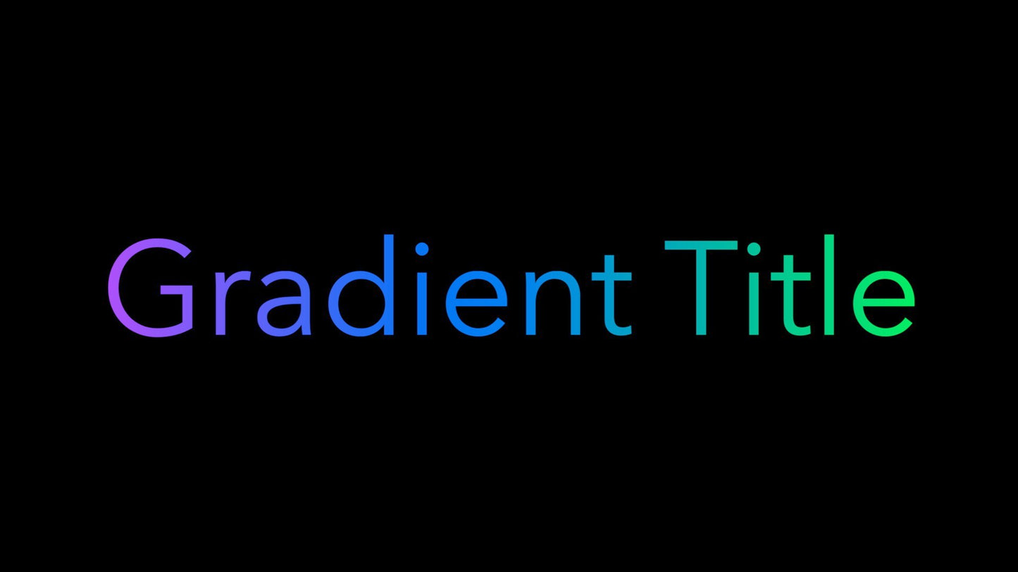 Gradient Title
