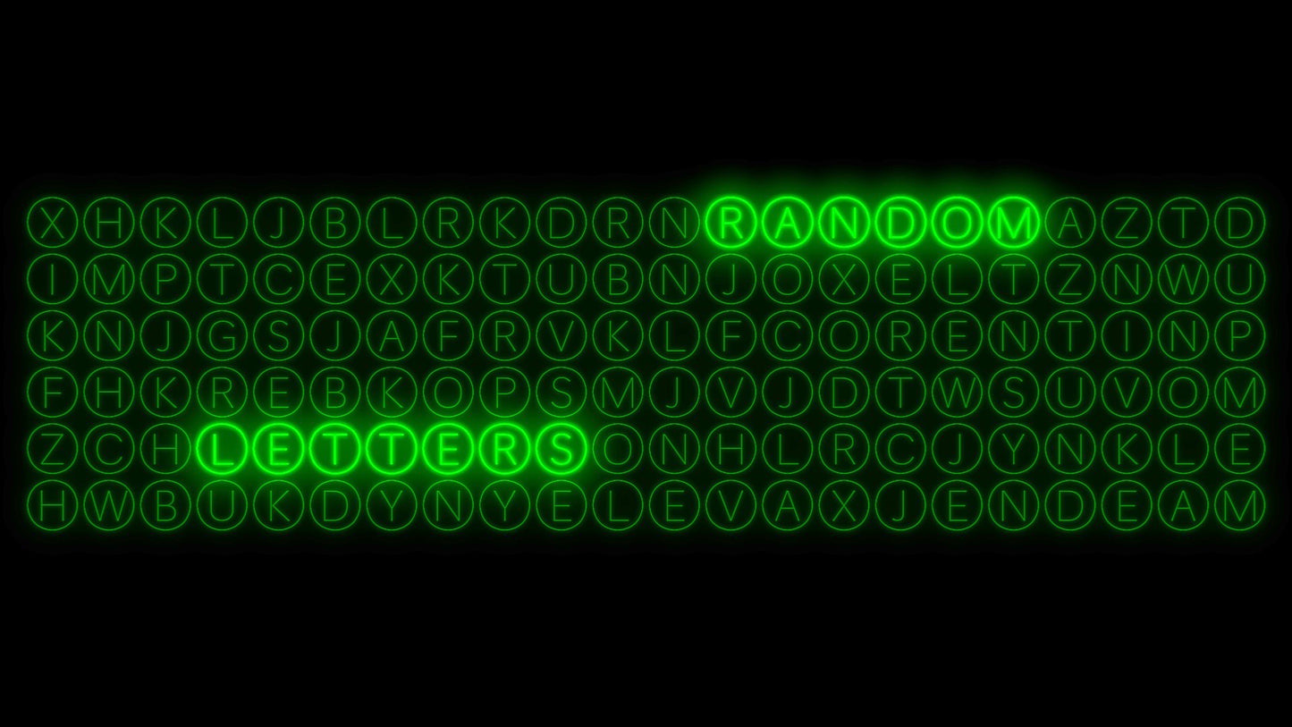 Random Letters Grid