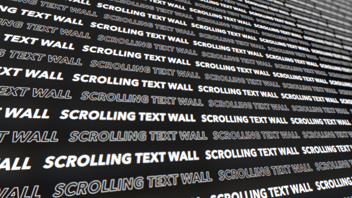 Scrolling Text Wall