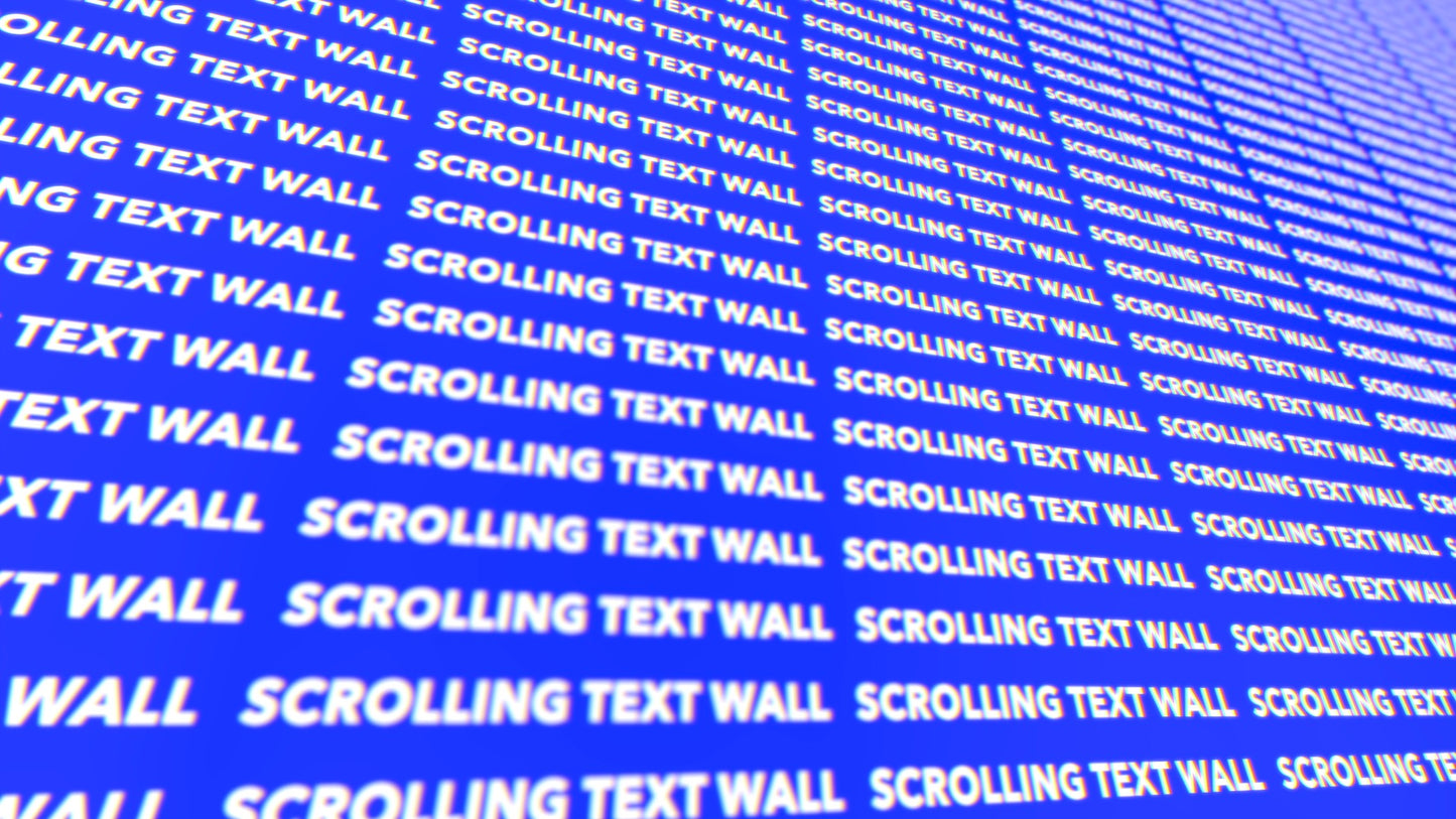Scrolling Text Wall