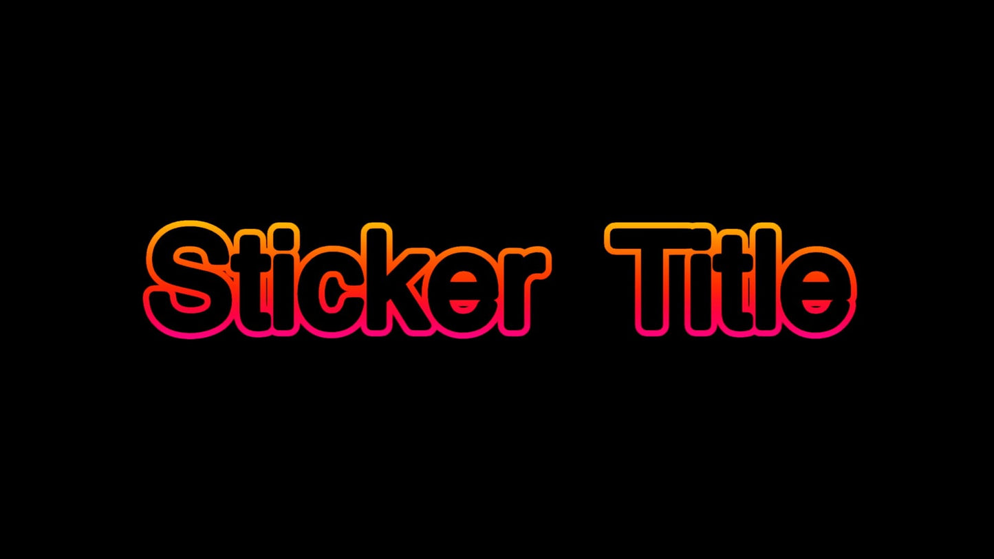 Sticker Title